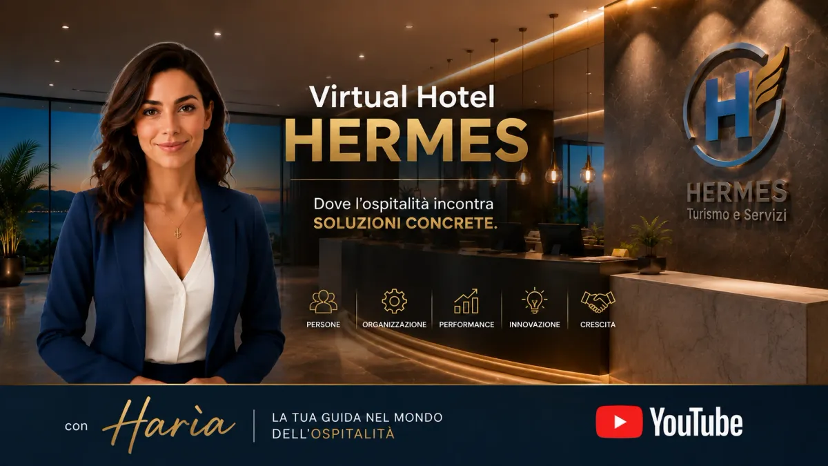Virtual Hotel Hermes — il canale YouTube di Hermes Turismo e Servizi, con Harìa