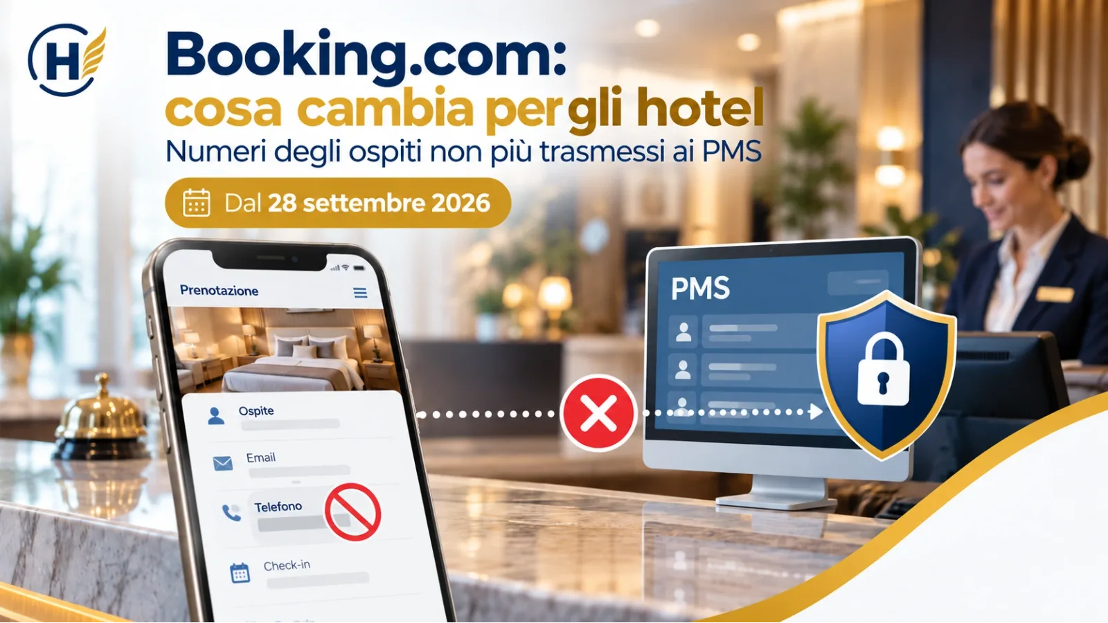 Cambio uso numeri di telefono booking.com